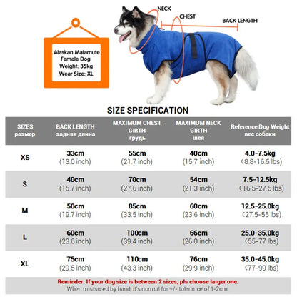 SnugDry Dog Bathrobe